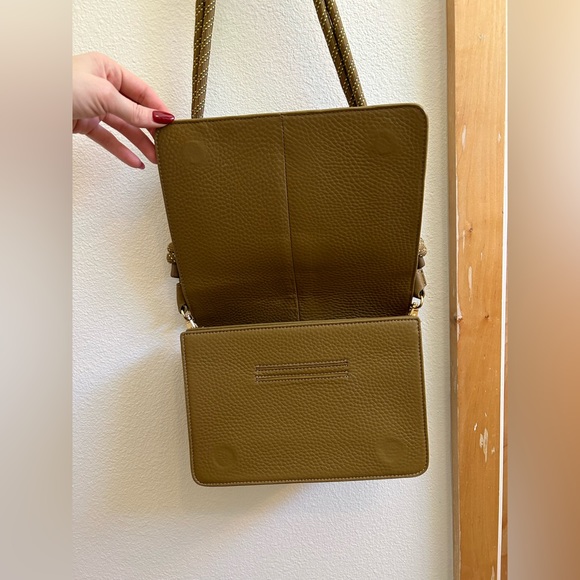 Dagne Dover Pebbled Leather Purse in Olive Green - discontinued style - Picture 12 of 13